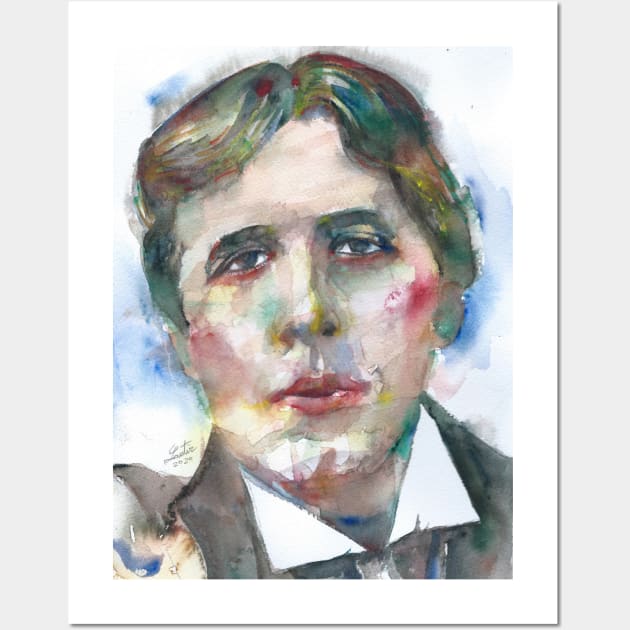 OSCAR WILDE watercolor portrait .7 Wall Art by lautir